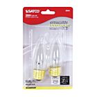 Satco S3764 25W CA10 Incandescent Bulb 2700K (Pack of 2)