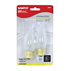 Satco S3767 25W CA10 Incandescent Bulb 2700K (Pack of 2)