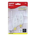 Satco S3778 25W CA8 Incandescent Bulb 2700K (Pack of 2)