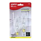 Satco S3782 25W BA9.5 Incandescent Bulb 2700K (Pack of 2)