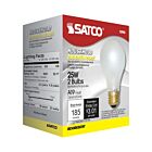 Satco S3950 25W A19 Incandescent Bulb (Pack of 2)