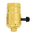 Satco S70-421 Brite Gilt 3 Wire Socket With Turn Knob