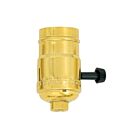 Satco S70-421 Brite Gilt 3 Wire Socket with Turn Knob