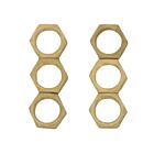 Satco S70-621 Brass 6 Brass Locknuts