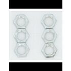 Satco S70-622 Brass 6 Steel Locknuts