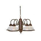Nuvo Lighting SF76-445 5-Lights 300W Old Bronze 1-Tier Chandelier
