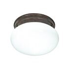 Nuvo Lighting SF76-600 1-Light 60W Old Bronze Mushroom Ceiling Flush Mount