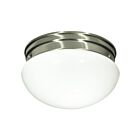 Nuvo Lighting SF76-603 2-Lights 120W Brushed Nickel Mushroom Ceiling Flush Mount