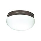 Nuvo Lighting SF76-604 2-Lights 120W Old Bronze Mushroom Ceiling Flush Mount