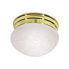 Nuvo Lighting SF76-672 1-Light 60W Polished Brass Small Mushroom Ceiling Flush Mount