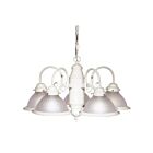 Nuvo Lighting SF76-693 5-Lights 300W Textured White 1-Tier Chandelier