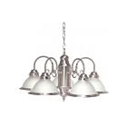 Nuvo Lighting SF76-695 5-Lights 300W Brushed Nickel 1-Tier Chandelier