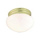 Nuvo Lighting SF77-059 1-Light 60W Polished Brass Small Mushroom Ceiling Flush Mount