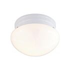 Nuvo Lighting SF77-060 1-Light 60W White Small Mushroom Ceiling Flush Mount
