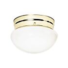 Nuvo Lighting SF77-061 2-Lights 120W Polished Brass Medium Mushroom Ceiling Flush Mount
