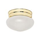 Nuvo Lighting SF77-123 1-Light 60W Polished Brass Small Mushroom Ceiling Flush Mount