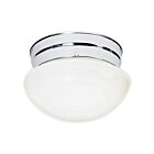 Nuvo Lighting SF77-345 1-Light 60W Polished Chrome Small Mushroom Ceiling Flush Mount