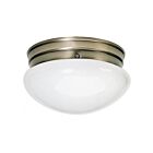 Nuvo Lighting SF77-924 2-Lights 120W Antique Brass Medium Mushroom Ceiling Flush Mount