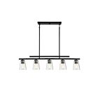 Savoy House Essentials Calhoun 1-1023-5-89 5-Lights 300W Matte Black Linear Chandelier
