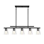 Savoy House Essentials Calhoun 1-1023-5-89 5-Lights 300W Matte Black Linear Chandelier