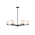 Savoy House 1-1125-6-89 Collier 6-Lights 60W Matte Black Incandescent/LED Chandelier