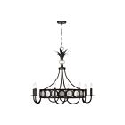 Savoy House 1-1205-8-188 Hearst 8-Lights 60W Black Tourmaline Incandescent/LED Chandelier