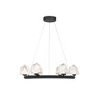 Savoy House 1-1237-6-89 Castello 6-Lights 24W Matte Black Chandelier with Integrated LED