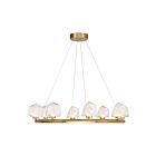 Savoy House 1-1238-8-322 Castello 8-Lights 32W Warm Brass Chandelier with Integrated LED