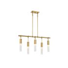 Savoy House 1-1365-5-322 Chelsea 5-Lights 300W Warm Brass Linear Chandelier