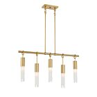 Savoy House 1-1365-5-322 Chelsea 5-Lights 300W Warm Brass Linear Chandelier