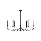 Savoy House 1-1500-6-89 Coventry 6-Lights 60W Matte Black Incandescent/LED Chandelier