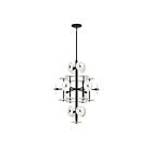 Savoy House Amani 1-1592-15-50 15-Lights 900W Black Cashmere Chandelier