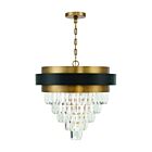 Savoy House Marquise 1-1669-4-143 4-Lights 240W Matte Black with Warm Brass Accents Chandelier