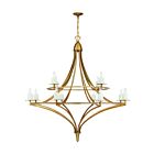 Savoy House Director 1-1672-12-322 12-Lights 720W Warm Brass Chandelier