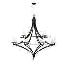 Savoy House Director 1-1672-12-89 12-Lights 720W Matte Black Chandelier