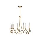 Savoy House 1-1798-6-127 Sofia 6-Lights 27W Noble Brass Chandelier with Integrated LED