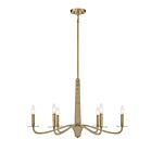Savoy House Cannon 1-1824-6-320 6-Lights 360W Warm Brass and Rope Chandelier