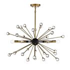 Savoy House Ariel 1-1857-6-62 6-Lights 360W Como Black with Gold Chandelier