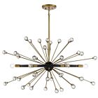 Savoy House Ariel 1-1858-6-62 6-Lights 360W Como Black with Gold Linear Chandelier
