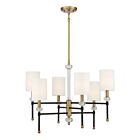 Savoy House Tivoli 1-1887-6-143 6-Lights 360W Matte Black with Warm Brass Accents Chandelier