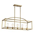Savoy House Essentials Palladian 1-190-5-322 5-Lights 300W Warm Brass Linear Chandelier