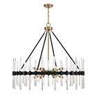 Savoy House Santiago 1-1934-12-143 12-Lights 720W Matte Black with Warm Brass Accents Chandelier