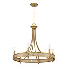 Savoy House 1-2053-6-322 Camden 6-Lights 360 Watt Warm Brass Chandelier