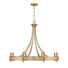 Savoy House 1-2054-8-322 Camden 8-Lights 420 Watt Warm Brass Chandelier