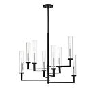 Savoy House Folsom 1-2139-8-67 8-Lights 480W Matte Black with Polished Chrome Accents Chandelier