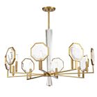Savoy House Leighton 1-2218-8-322 8-Lights 480W Warm Brass Chandelier