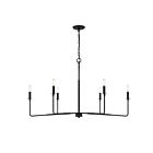 Savoy House Essentials Salerno 1-2221-6-89 6-Lights 360W Matte Black Chandelier