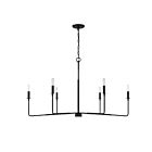 Savoy House Essentials Salerno 1-2221-6-89 6-Lights 360W Matte Black Chandelier