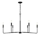 Savoy House Essentials Salerno 1-2221-6-89 6-Lights 360W Matte Black Chandelier