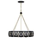 Savoy House Venice 1-2493-6-104 6-Lights 360W Metropolis Black/Gold Chandelier